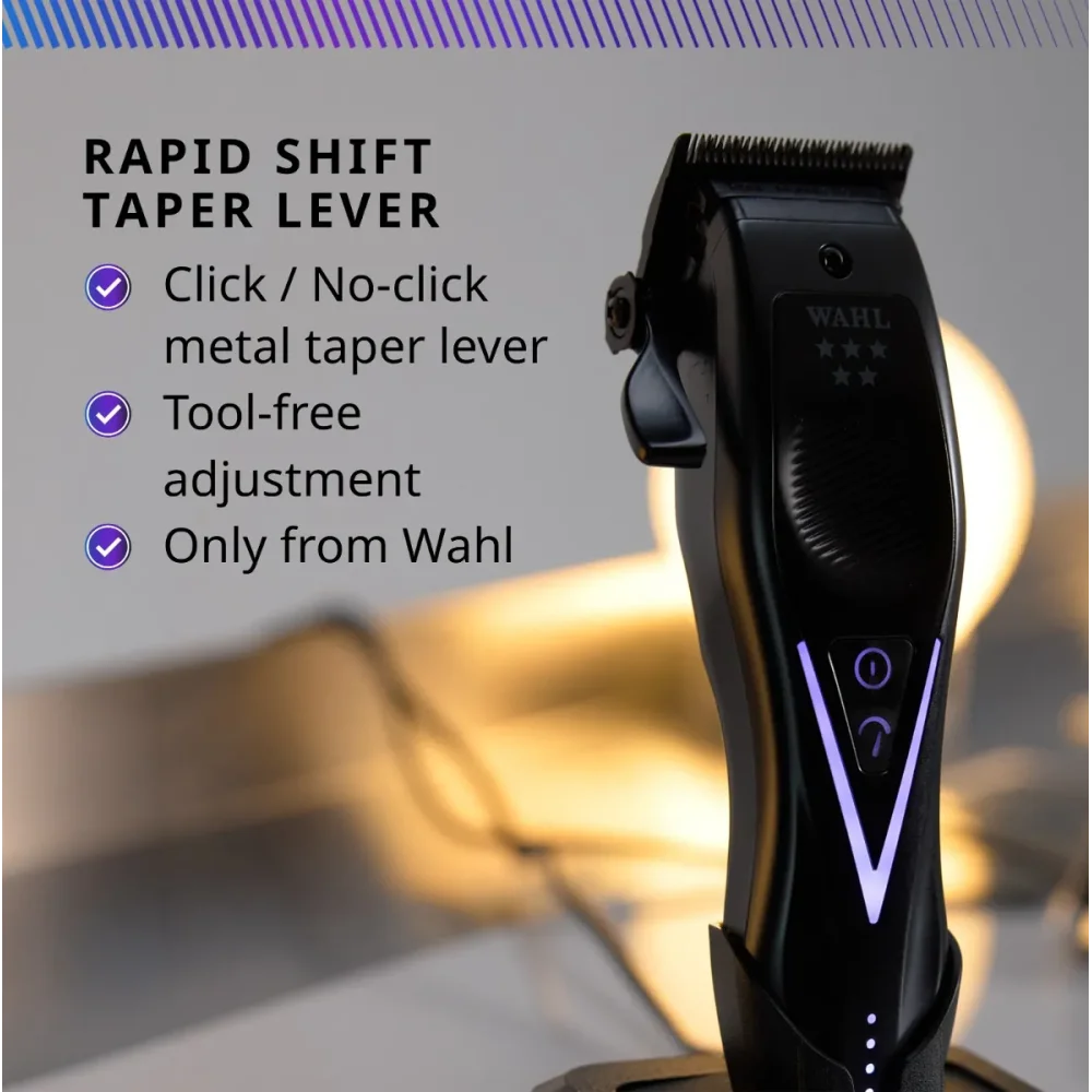 Wahl 5-Star Vapor Switch Snoer/Snoerloze Tondeuse - HyperShift borstelloze motor met twee snelheden en F32 Drift mes