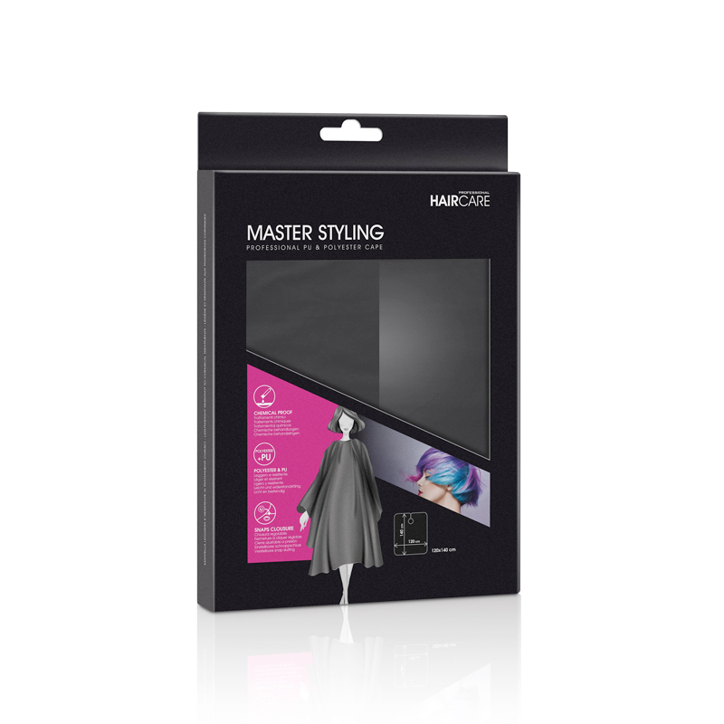 XanitaliaPro Master Styling Professionele PU en Polyester Kapmantel - Zwart