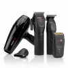 BaBylissPRO FreshFX Zwarte Draadloze Barber Station - Tondeuse, Trimmer, Scheerapparaat & Föhn