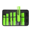 Gamma+ Set de peignes barbier vert - 6 peignes professionnels avec housse de rangement