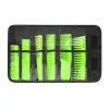 Gamma+ Set de peignes barbier vert - 6 peignes professionnels avec housse de rangement