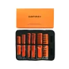 Gamma+ Set de peignes barbier orange - 6 peignes professionnels avec housse de rangement