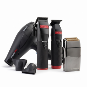 BaBylissPRO Boost+ Black 4-delige Barberset – Tondeuse, Trimmer, Shaver & Levante Föhn