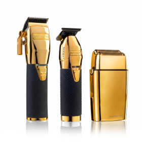 BaBylissPRO Boost+ Gold Trio Set – GoldFX Tondeuse, SkeletonFX Trimmer + FoilFX02 Scheerapparaat
