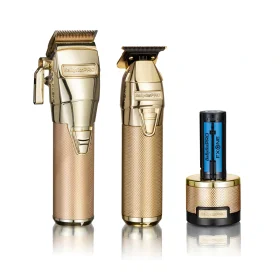 BaBylissPRO FXONE All-Metal Gold Tondeuse + Skeleton Trimmer Duo (FX899GE + FX799GE)
