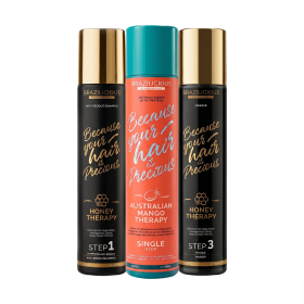 Brazilicious Honey en Australian Mango Therapy Smoothing Kit - 3x1000ml