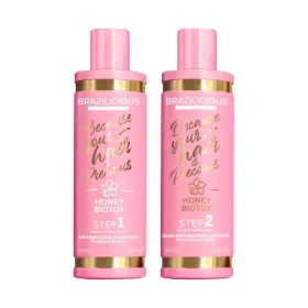 Brazilicious Honey & Jasmine Flower Keratin Treatment Kit 2x100ml