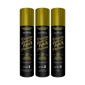 Kit de Traitement à la Kératine Brazilicious Honey Therapy 3x1000ml