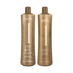Cadiveu Brasil Cacau Duo Shampooing & Après-Shampooing Anti-Frisottis - Sans Sulfate & Sans Silicone - 2x1000ml