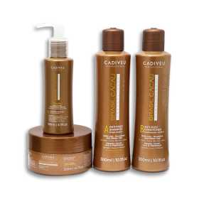 Cadiveu Brasil Cacau Home Care Kit | Complete Post-Smoothing Care | 4 Products