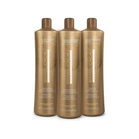 Cadiveu Brasil Cacau Thermal Reconstruction Keratin Treatment Kit 3x1000ml