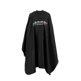 Gamma+ Zwarte Barber Cape met Siliconen Kraag