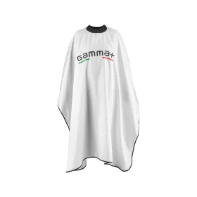 Gamma+ Witte Barber Cape met Siliconen Kraag
