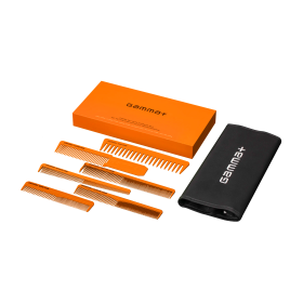 Gamma+ Oranje 6-delige Dubbelzijdige Barber Set