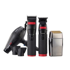 BaBylissPRO Boost+ Black 4-delige Barberset – Tondeuse, Trimmer, Shaver & Levante Föhn