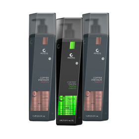 Honma Tokyo Coffee Premium + Coffee Green Hybride Eiwit & Nanoplastia Professionele Salon Set 3x1000ml