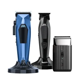 JRL 3000C x Diamante Trio Kit Blue & Black - Cordless Clipper, Trimmer & Shaver