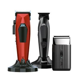 JRL 3000C x Diamante Trio Set Rood & Zwart - Draadloze Tondeuse, Trimmer & Scheerapparaat