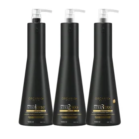 Organic Gold Brazilian Keratin Treatment 3x1000ml – Smooth, Frizz-Free Hair with Long-Lasting Results