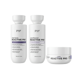 Piur London Reactive Pro Home Care Protocole - Reactive Pro Shampoo 250ml + Reactive Pro Conditioner 250ml + Reactive Pro Mask 200g