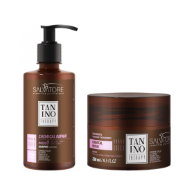 Salvatore Tanino Therapy Chemische Reparatur Duo – Shampoo + Maske Set – 550 ml