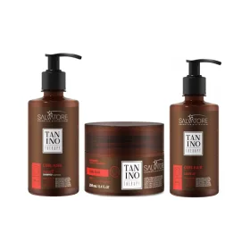 Salvatore Tanino Therapy Lockenpflege-Trio – Shampoo + Maske + Leave-In Set – 850 ml