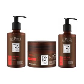 Salvatore Tanino Therapy Curly Hair Trio – Shampoo, Mask & Leave-In Kit – 850ml