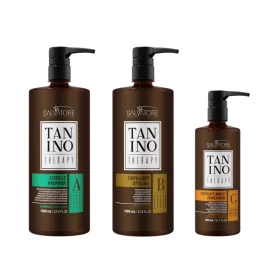 Salvatore Tanino Therapy Volumen & Glättungsbehandlung Kit (Schritt A+B+G) – 2500 ml