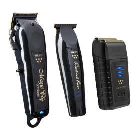 Wahl Set Cordless Barber Combo + Vanish Shaver - Tondeuse 6500 RPM, trimmer 6700 RPM en scheerapparaat