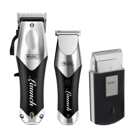 Wahl Set Launch Combo + Mobile Shaver - Draadloos NiMH-reisscheerapparaat met draadloze tondeuse en trimmer