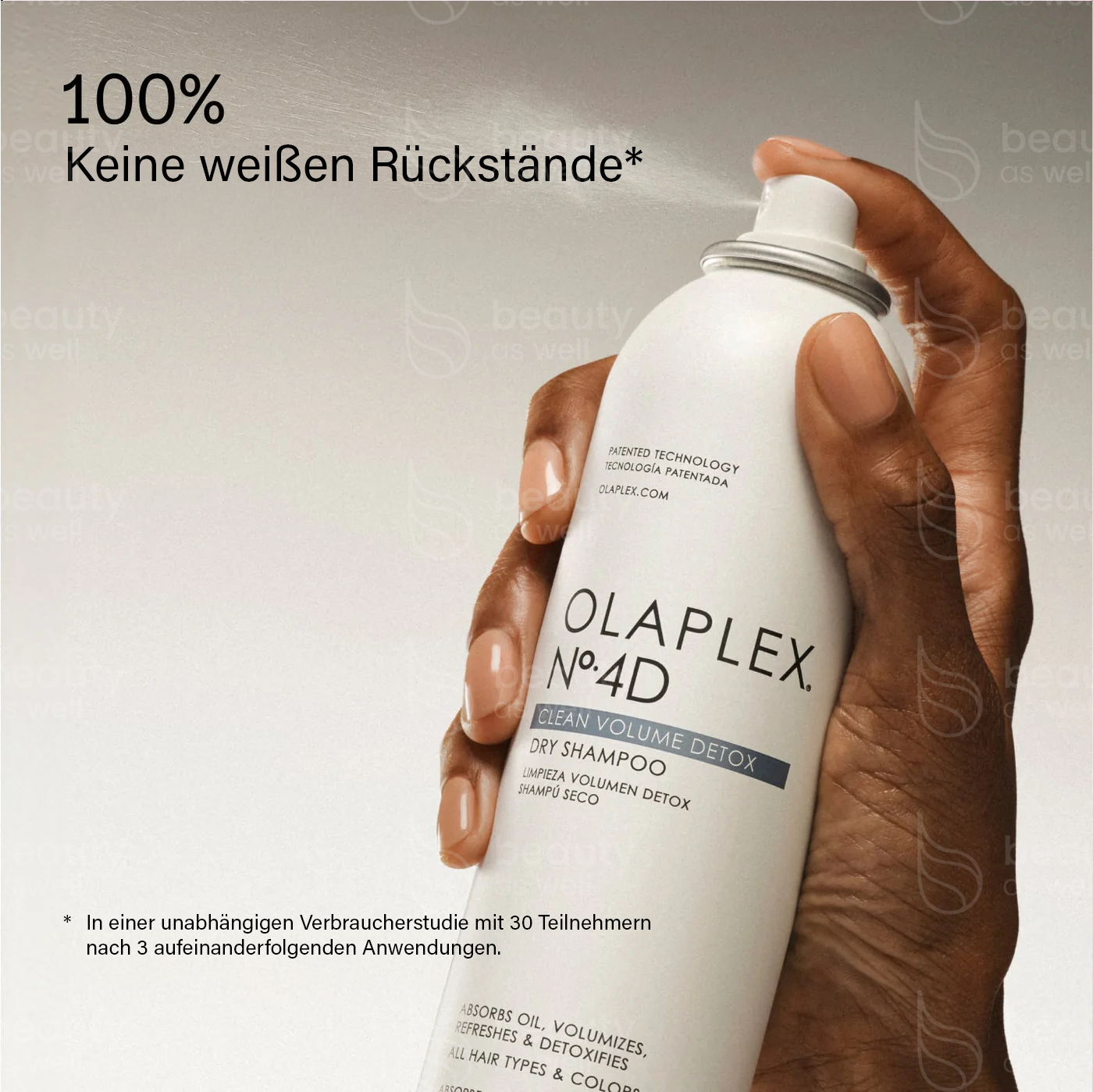 Olaplex No.4D Trockenshampoo reduziert Öl ohne weiße Rückstände