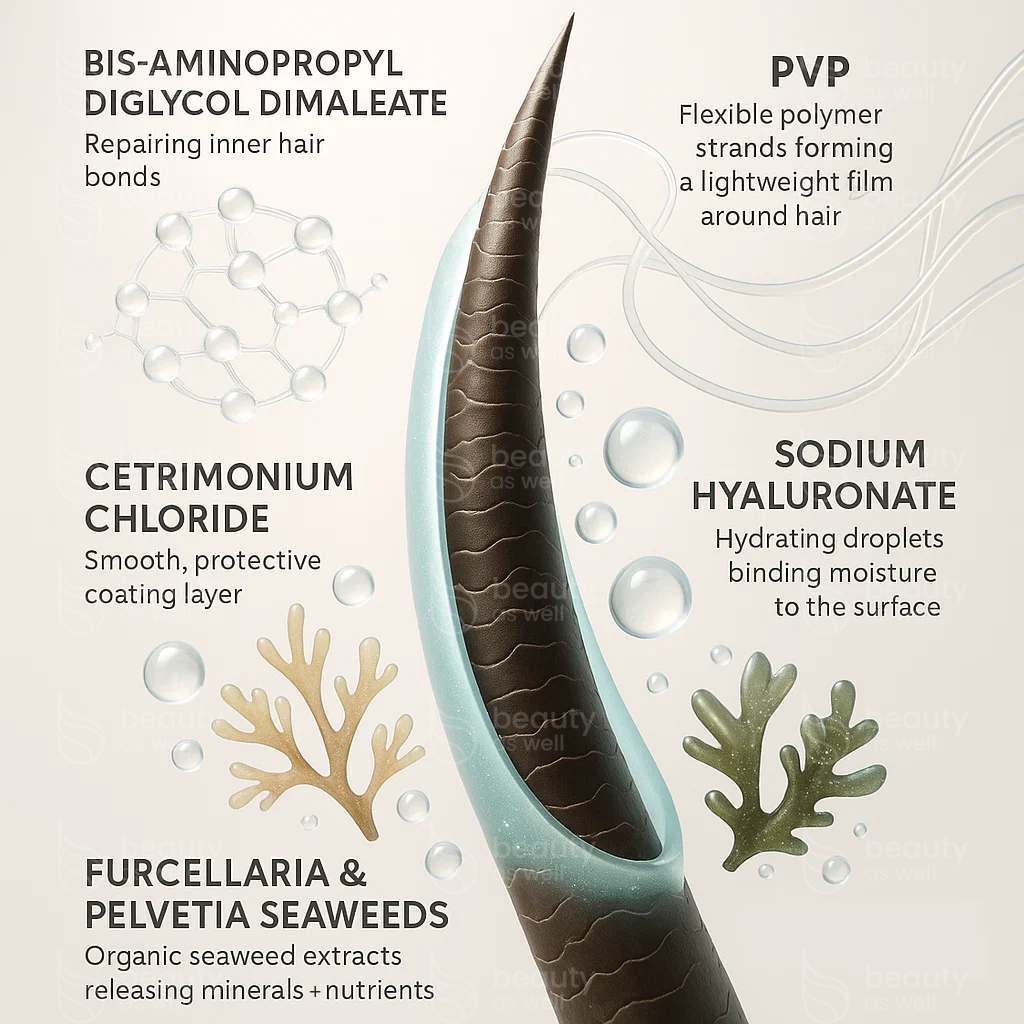 OLAPLEX Nº.9 Key Ingredients OLAPLEX Nº.9 key ingredients visual with bond builder and antioxidants