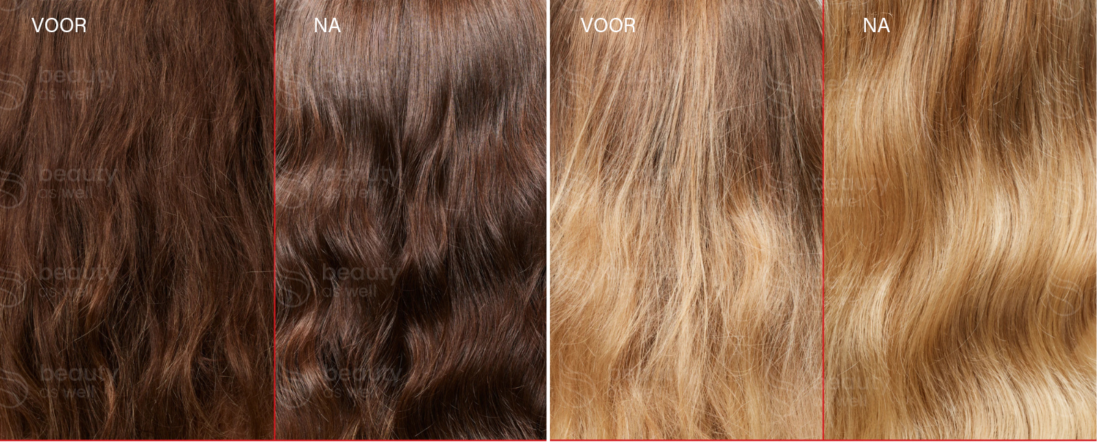 VOOR en NA OLAPLEX Greatest Strength Set voor en na resultaten zichtbaar herstel