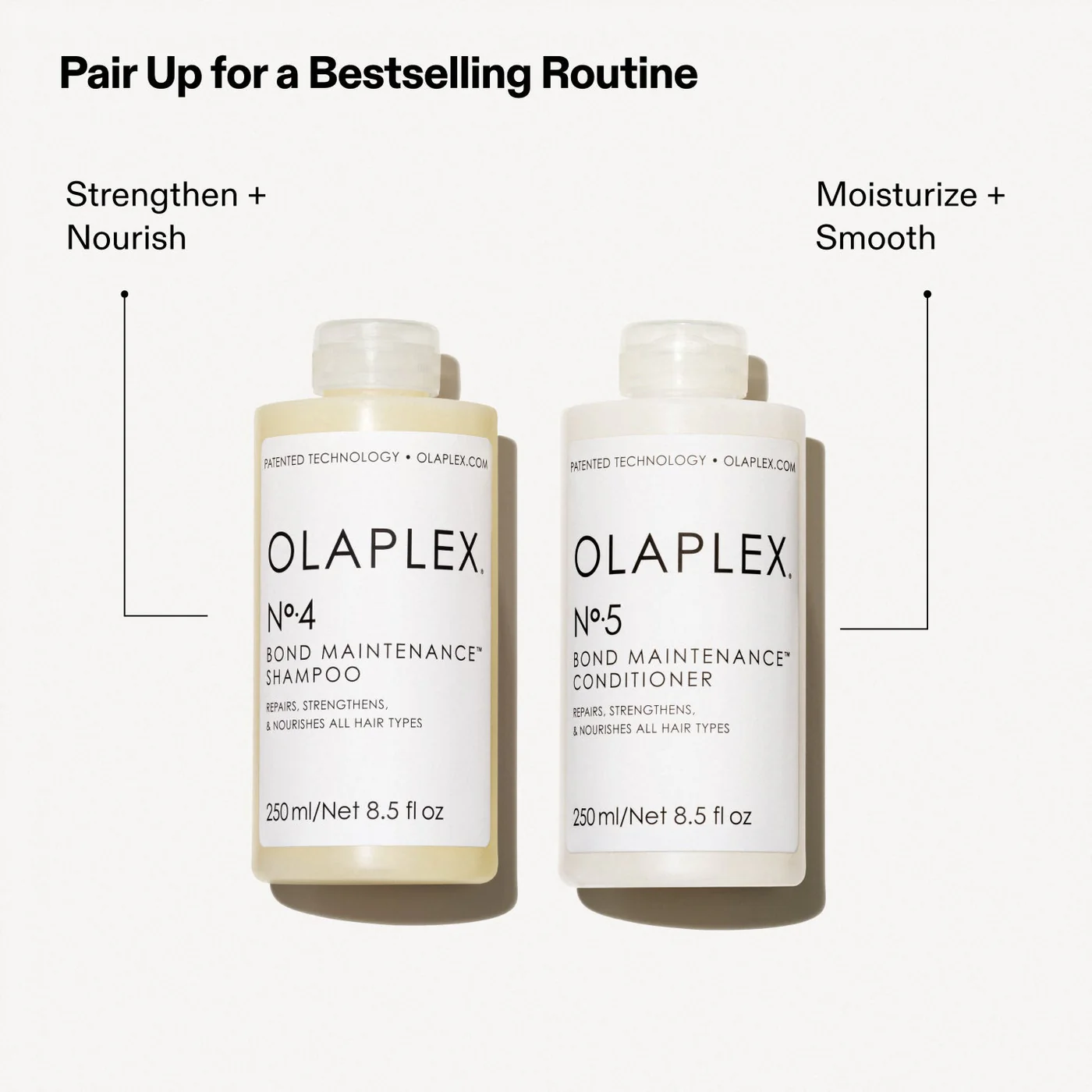 OLAPLEX Nº.4 Shampoo and Nº.5 Conditioner bond maintenance routine
