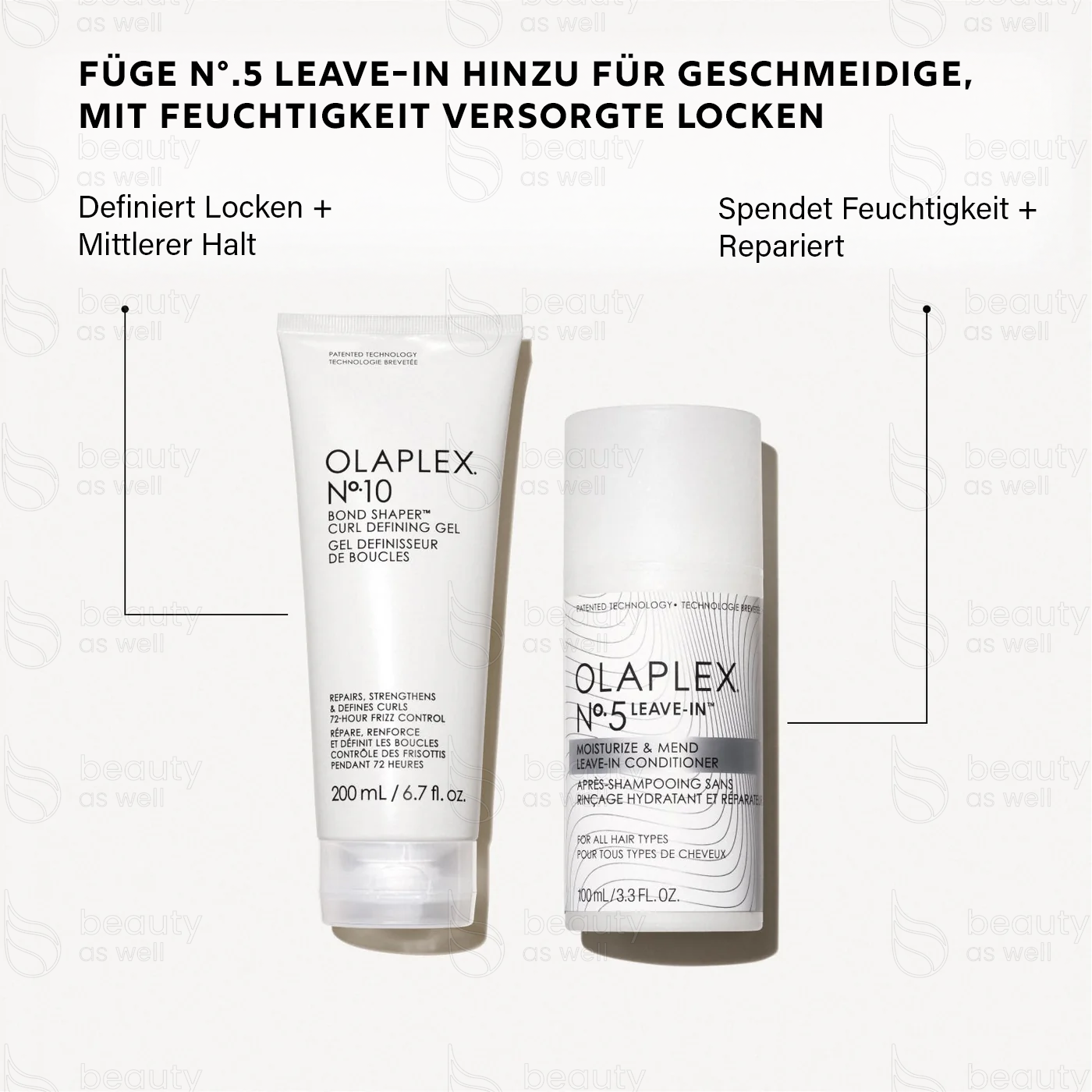 OLAPLEX Nº.10 Bond Shaper mit Nº.5 Leave-In Routine für gepflegte Locken