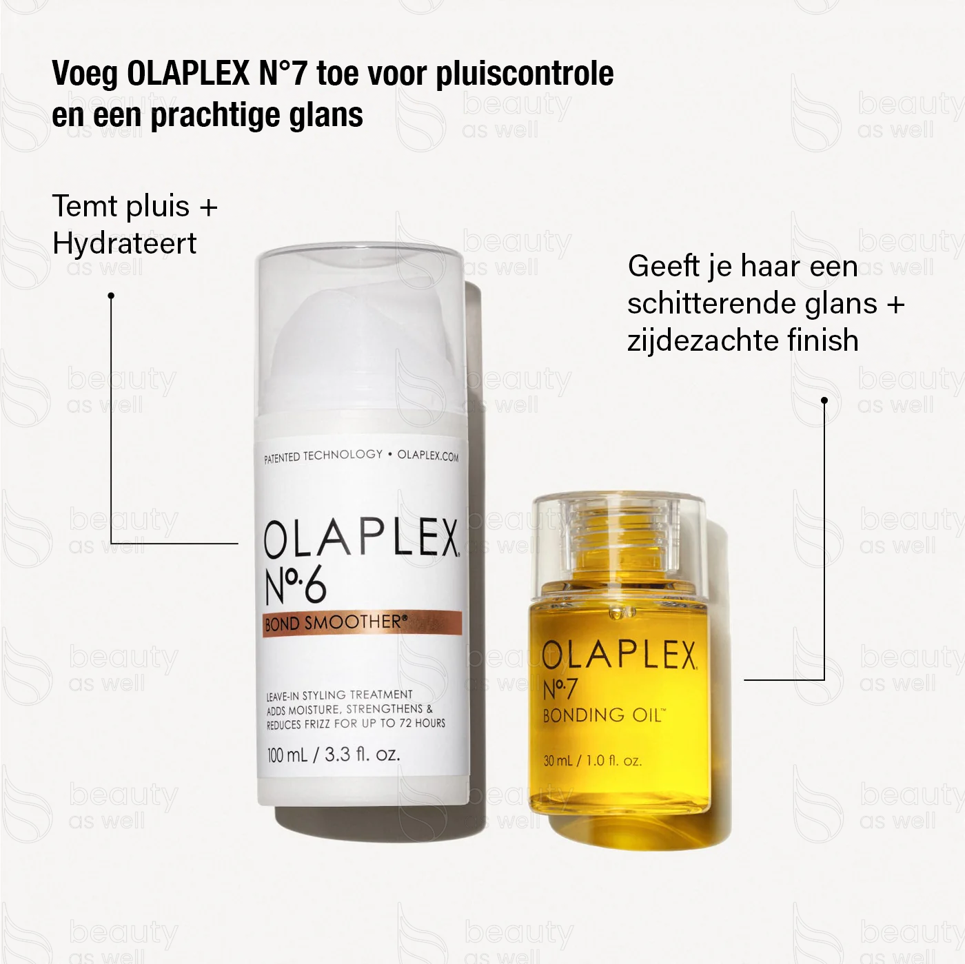 OLAPLEX Nº.6 en Nº.7 combinatie voor glad haar