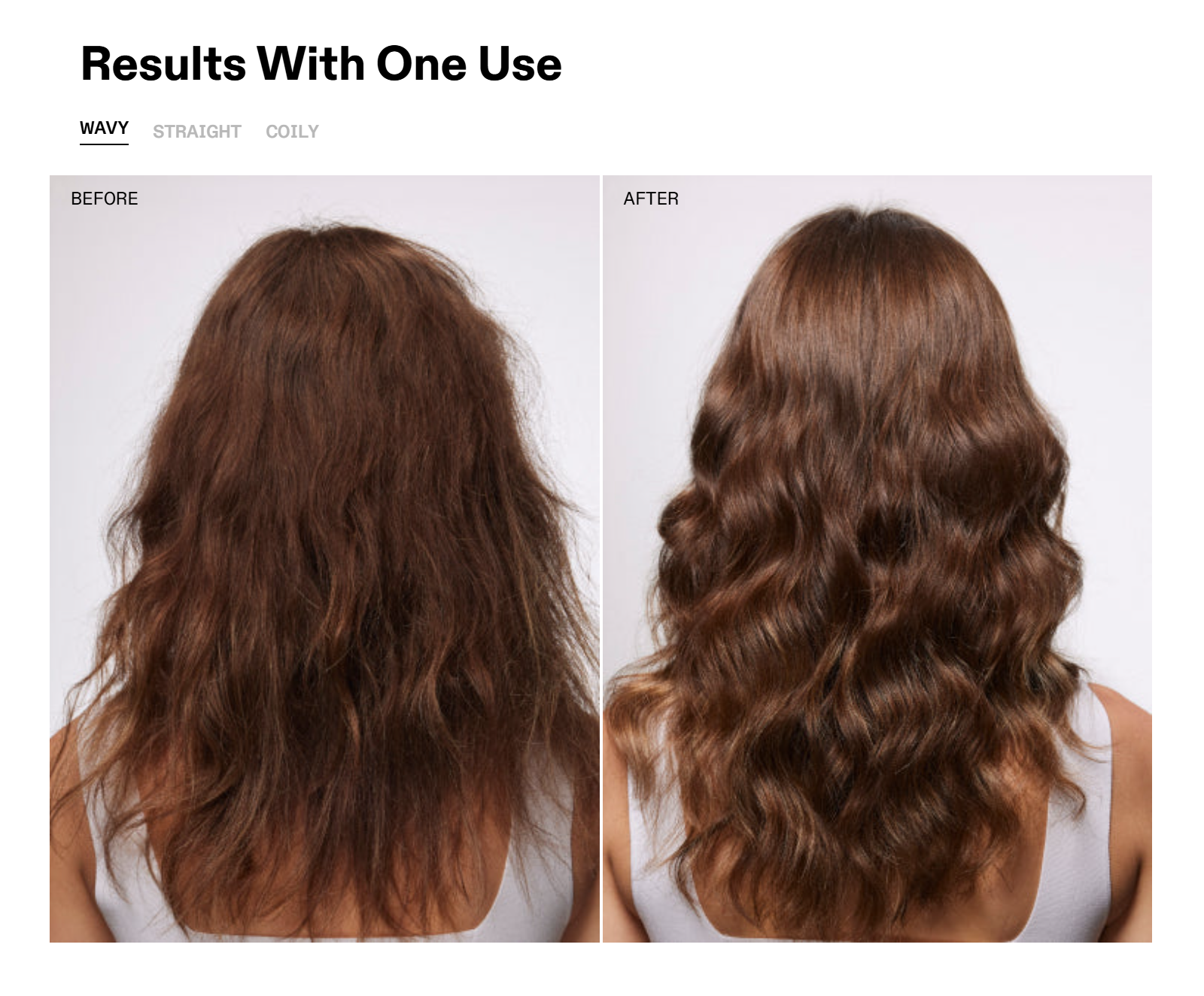 OLAPLEX No.3 results - wavy hair OLAPLEX No.3 results: before and after on wavy hair