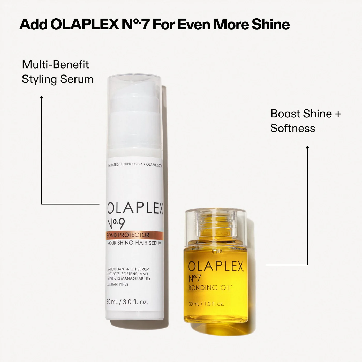 OLAPLEX Nº.9 and Nº.7 OLAPLEX Nº.9 and Nº.7 duo for heat protection, frizz control and shine