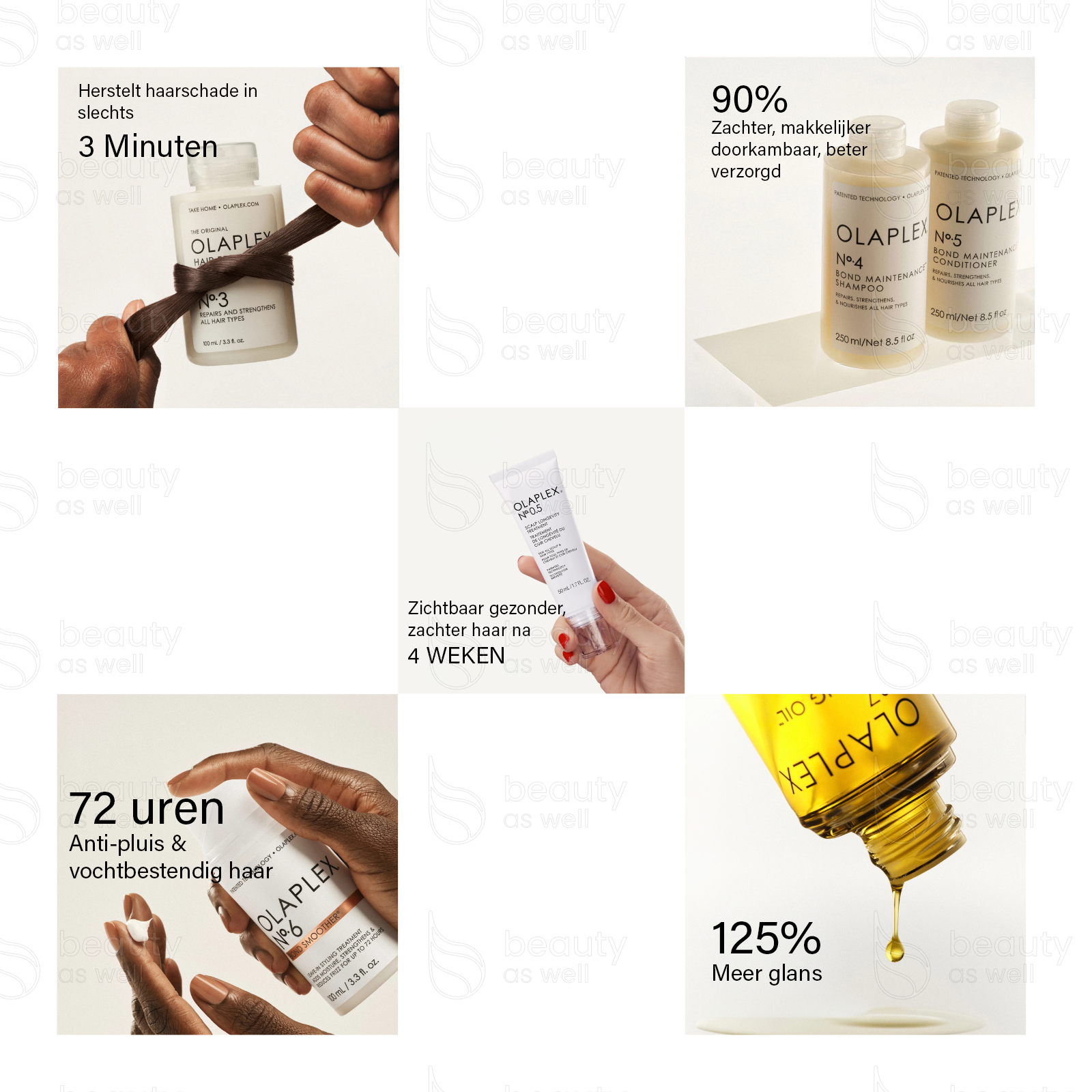 Voordelen van de OLAPLEX Full-On Shine Set OLAPLEX Full-On Shine Set voordelen