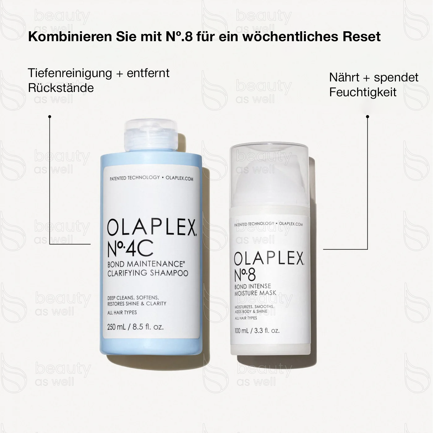 OLAPLEX Nº.4C + Nº.8 Routine OLAPLEX Nº.4C kombiniert mit Nº.8 Moisture Mask