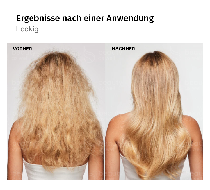 Ergebnisse OLAPLEX Nº.4 – Lockiges Haar Ergebnisse von OLAPLEX Nº.4 bei lockigem Haar nach einer Wäsche