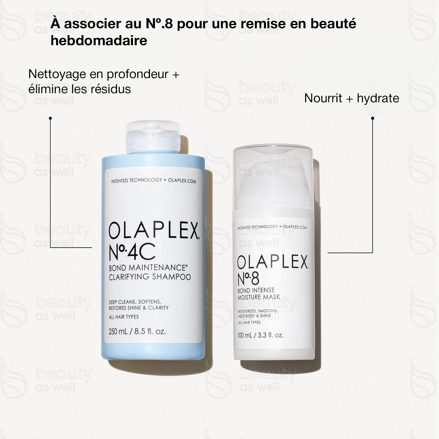 Routine OLAPLEX Nº.4C + Nº.8 OLAPLEX Nº.4C associé au Nº.8 Moisture Mask