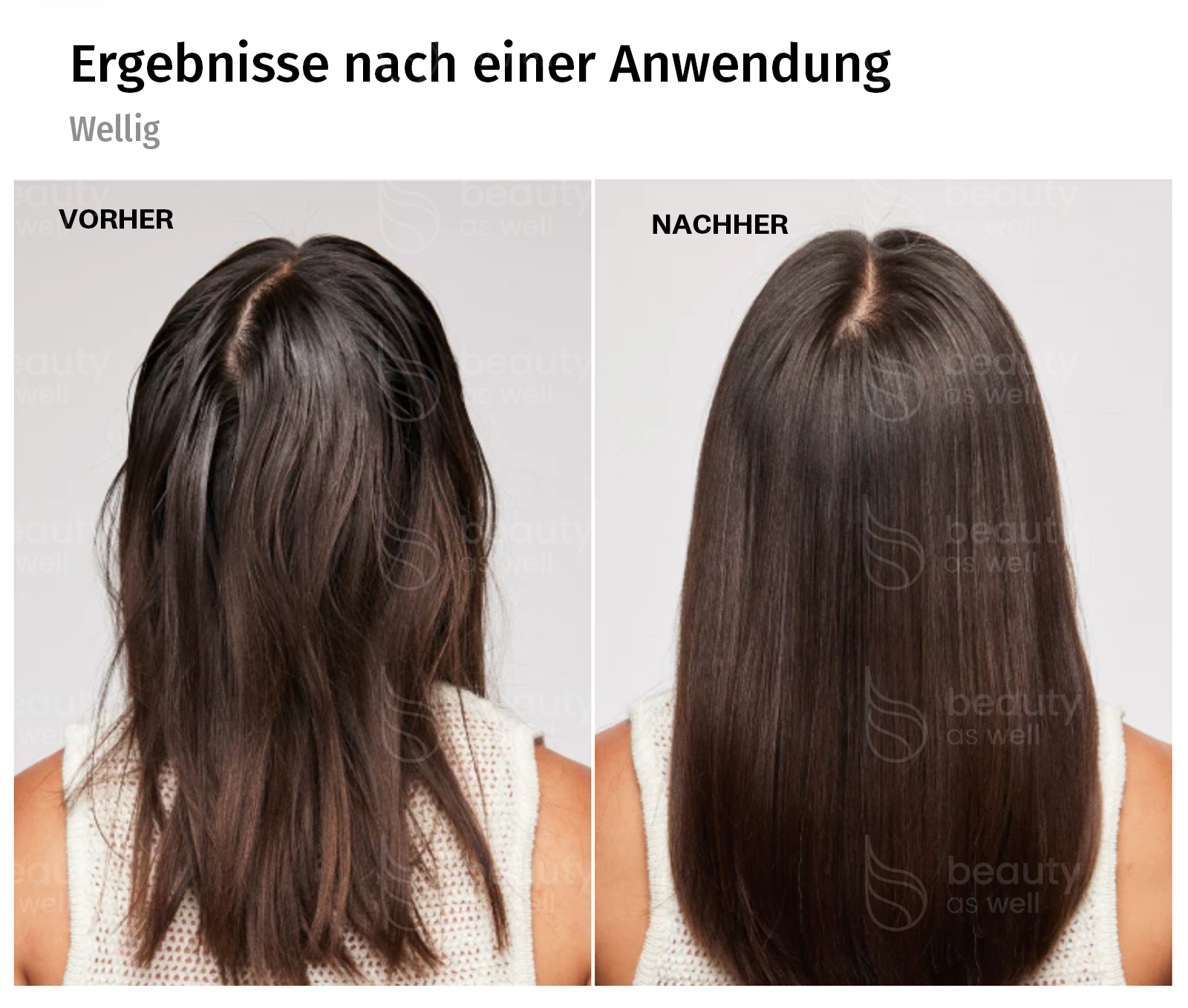 Ergebnisse – Welliges Haar Ergebnisse von OLAPLEX Nº.4C bei welligem Haar: sauberer, glänzender, stärker