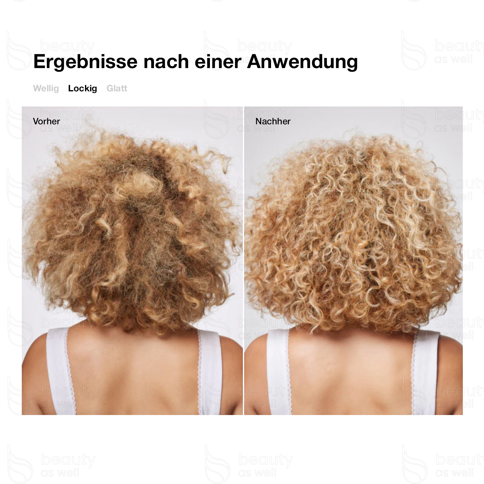 Ergebnisse mit OLAPLEX Nº.4P bei lockigem Haar