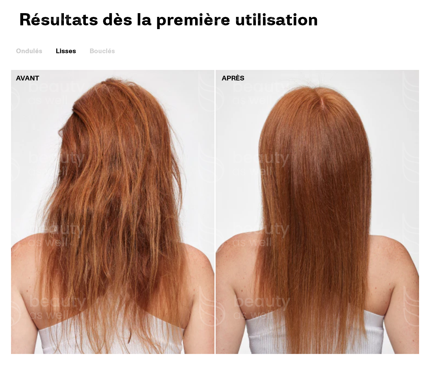 Resultat - Cheveux lisses Cheveux lisses avant apres Olaplex plus lisses moins de casse plus de brillance