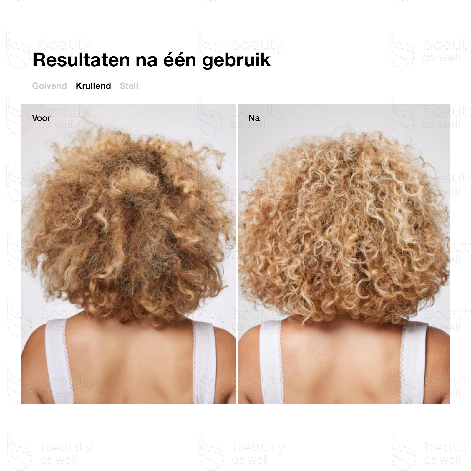 Nº.4P resultaten op krullend haar Resultaten met OLAPLEX Nº.4P op krullend haar