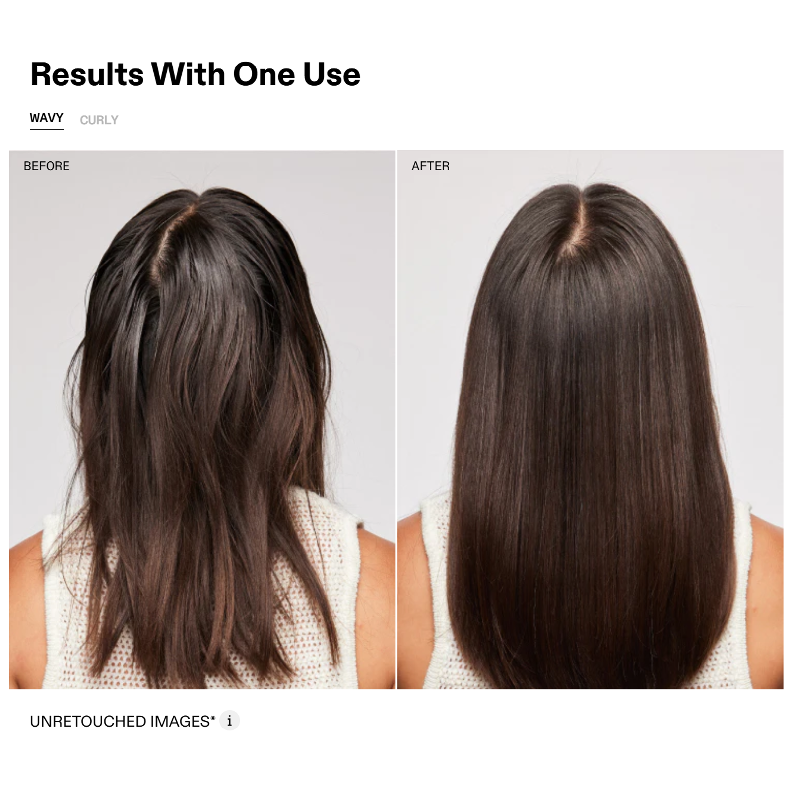 Results – Wavy Hair OLAPLEX Nº.4C results on wavy hair: cleaner, shinier, stronger