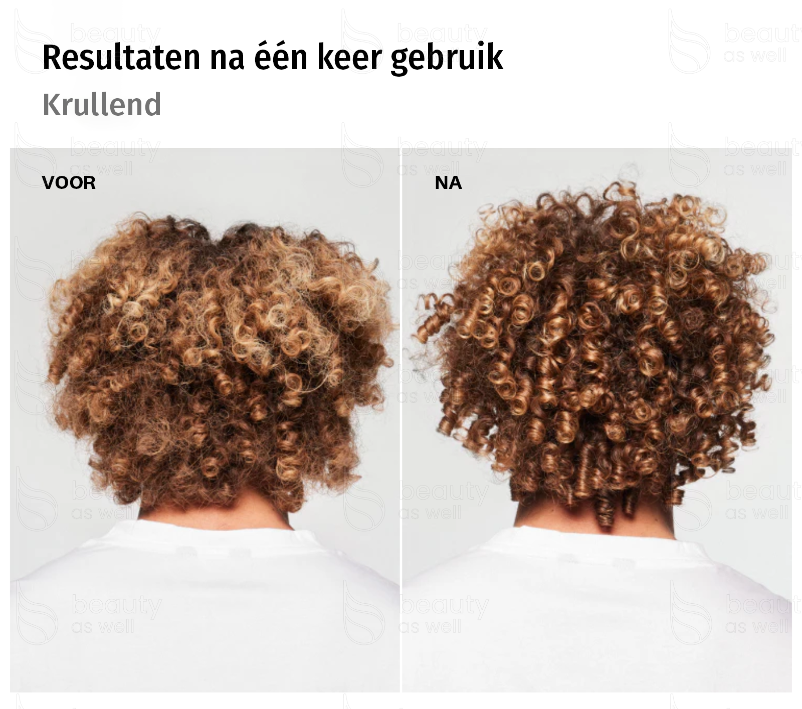 Resultaten – Krullend haar Resultaten van OLAPLEX Nº.4C op krullend haar: schoner, glanzender, sterker