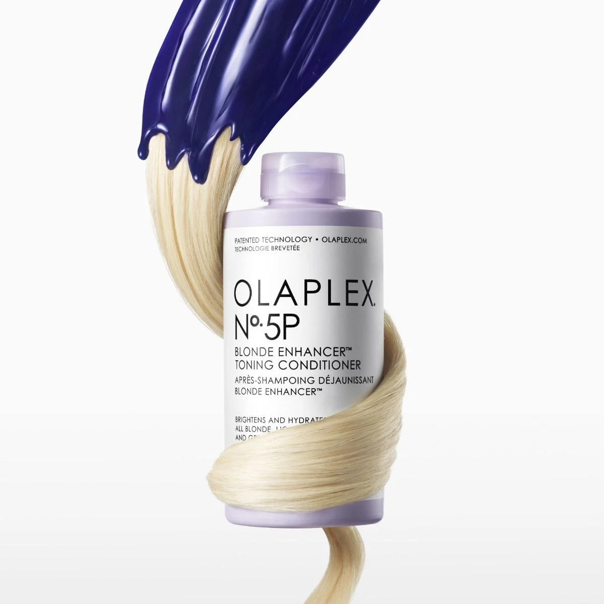OLAPLEX Nº.5P Blonde Enhancer Toning Conditioner resultaten visual