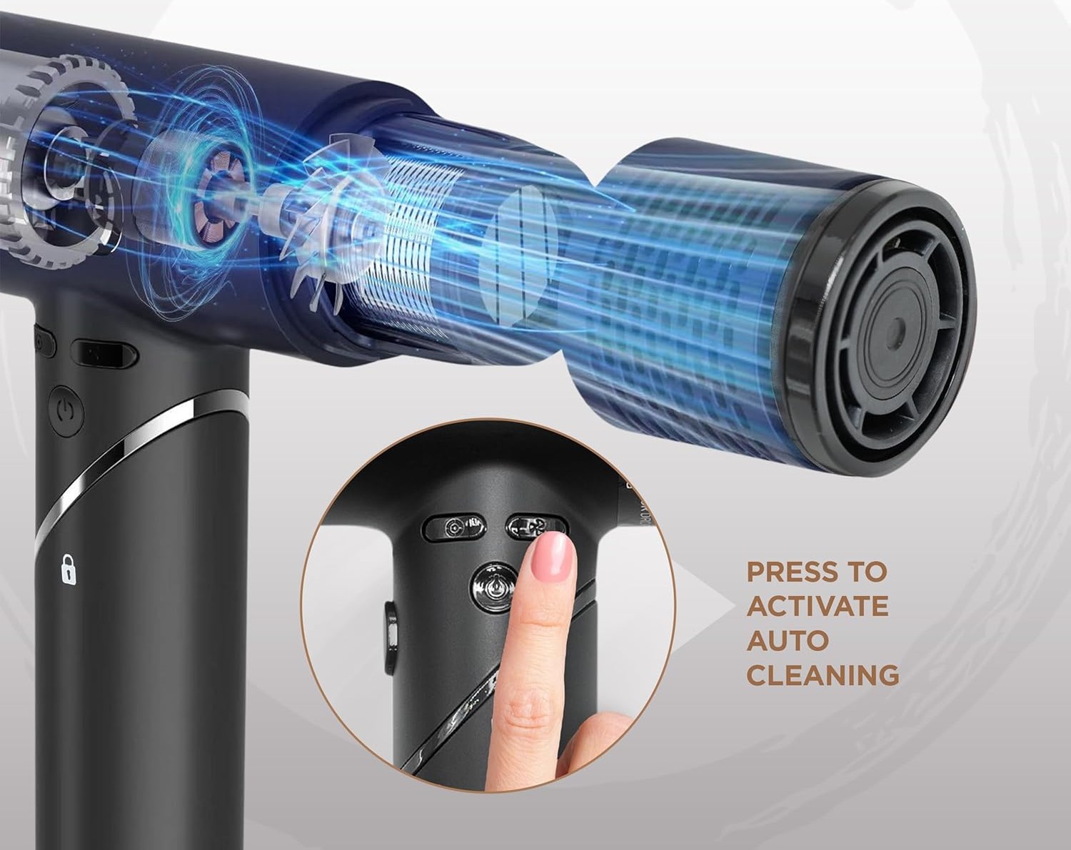 COCCO Air Ionic Hair Dryer self-cleaning filter brushless motor feature